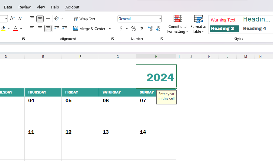 Excel Academic Calendar Template