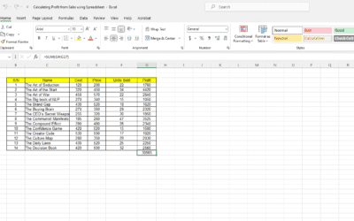 Calculating-Profit-from-Sales-Data-using-Spreadsheets