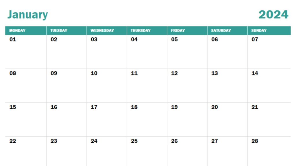 Excel Academic Calendar Template