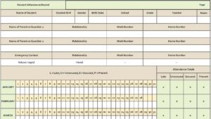 Read more about the article Excel Student Attendance Template