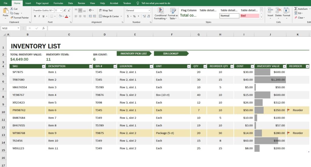 Uses of Microsoft Excel in Workplaces